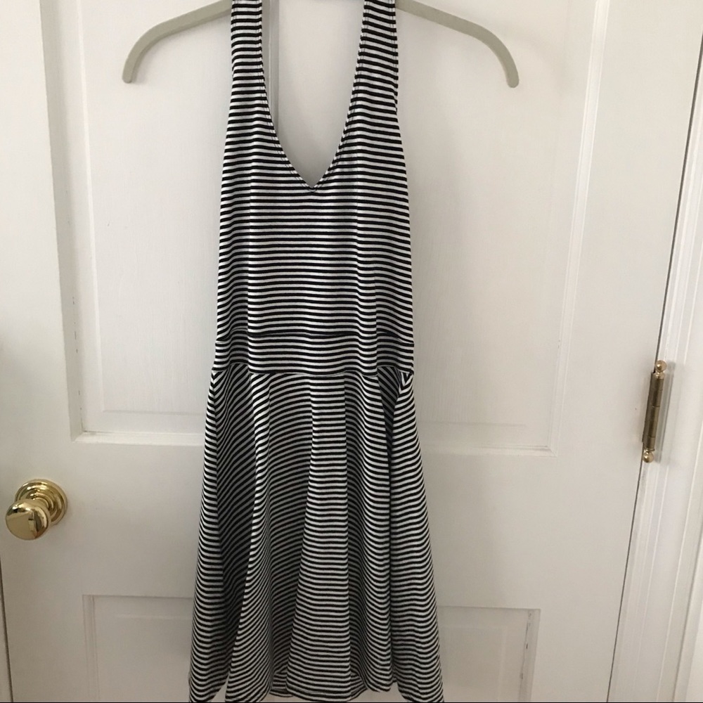 hollister stripe halter neck summer dress